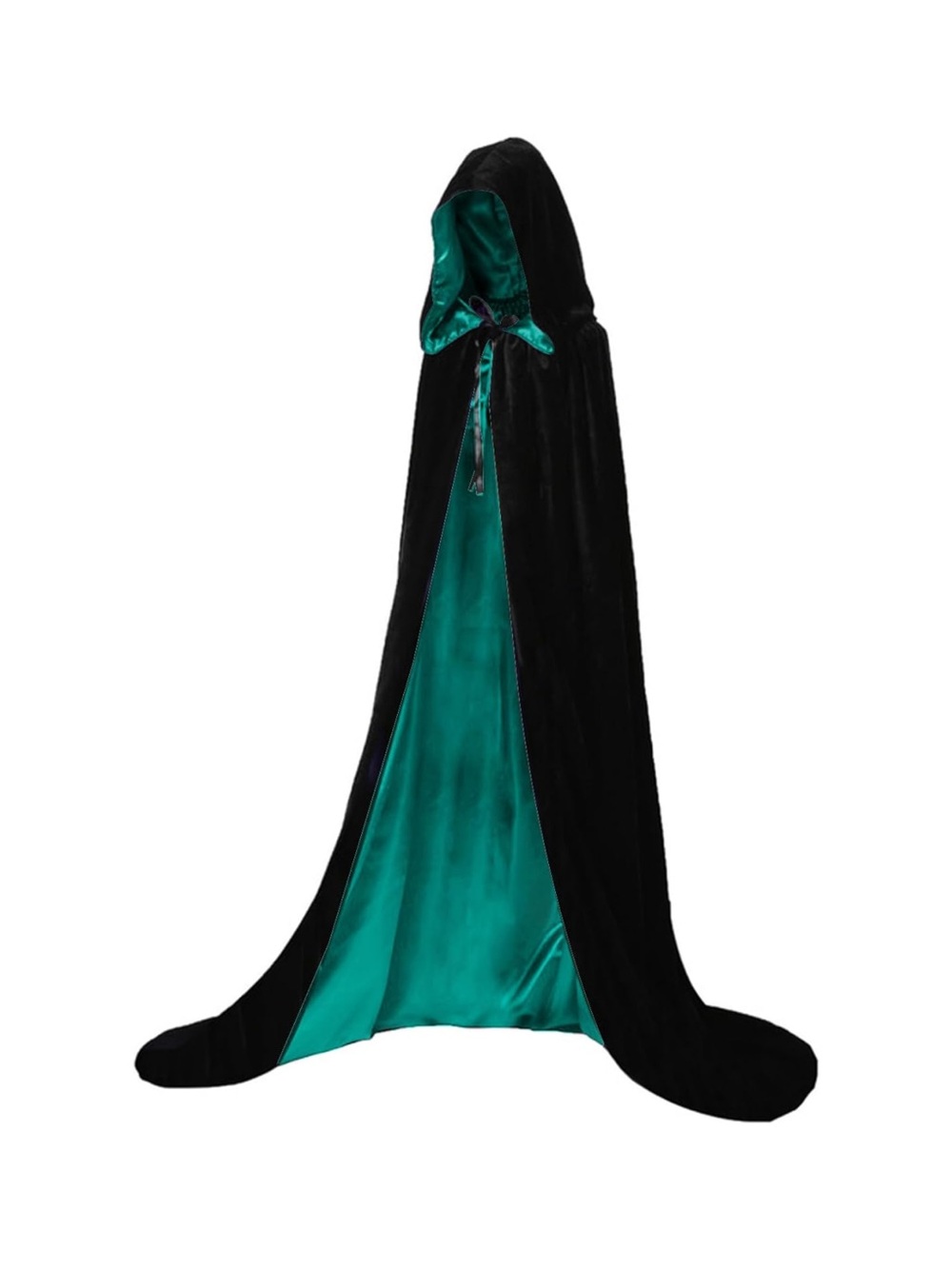 Reversible Velvet Hooded Cloak Medieval Cosplay Cape